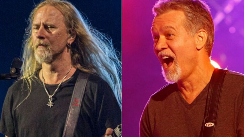 Jerry Cantrell a la izquierda y Eddie Van Halen a la derecha
